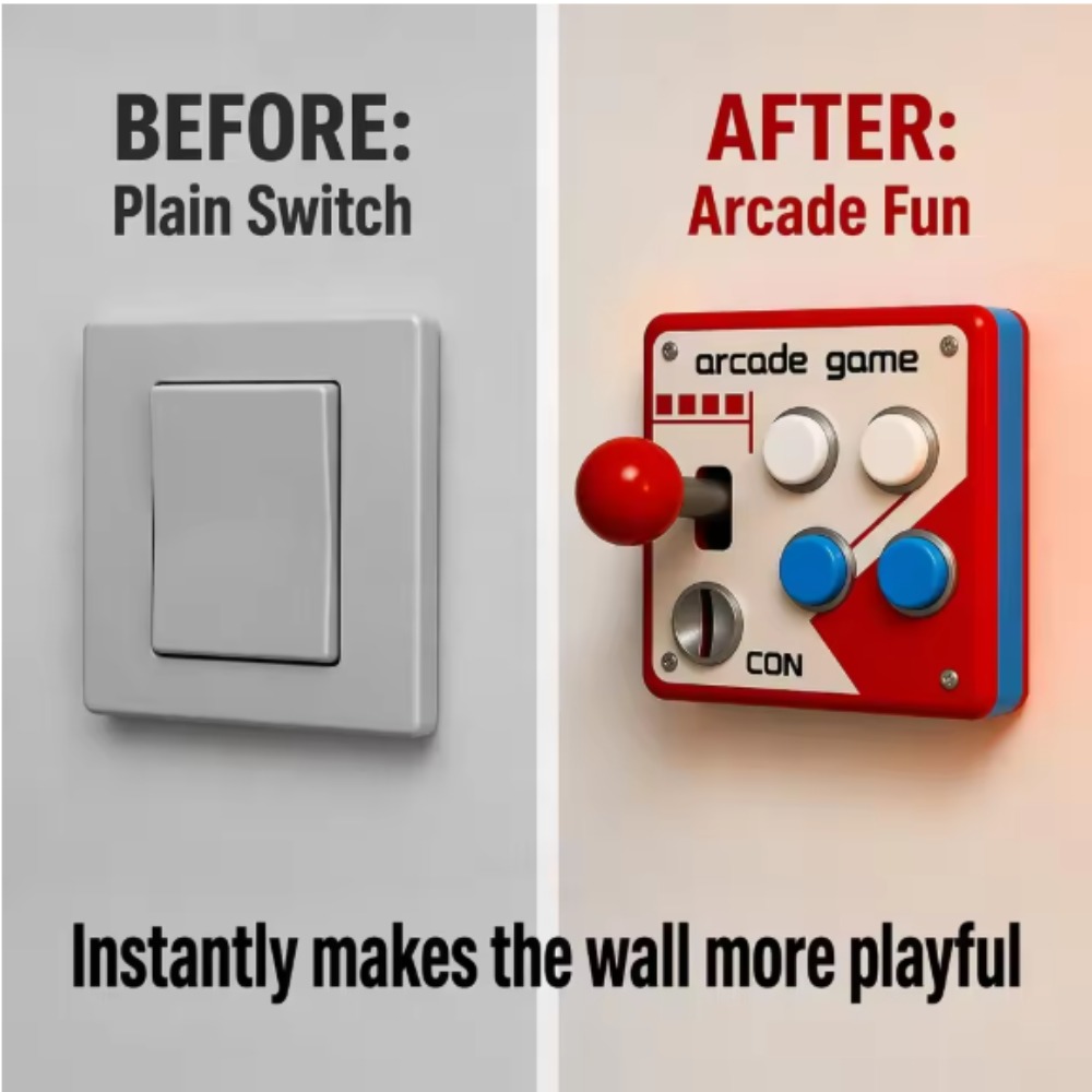Gaming Accessories For Bedroom - Cache-prise de joystick rétro pour borne