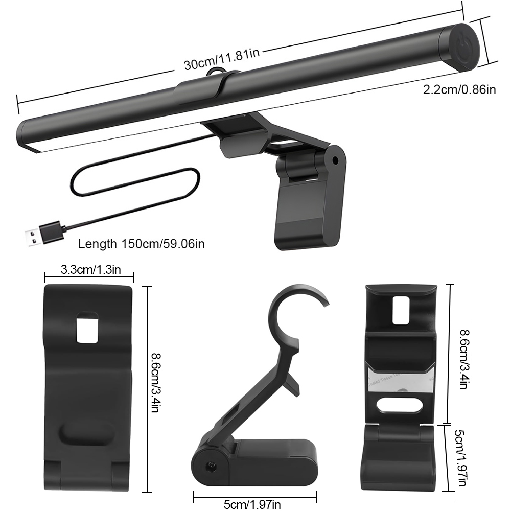 Gaming Accessories Wall Mount - Barre lumineuse suspendue pour écran d'ordinateur