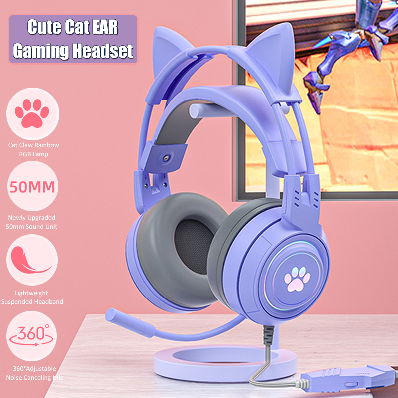 Gaming Accessories Kids - Casque de jeu d'oreille de chat