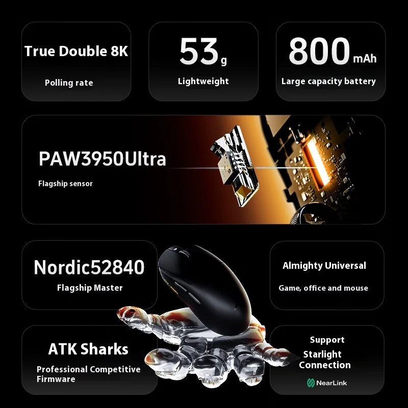 ATK A9 souris de jeu Ultra san - Gaming Hand Accessories avis et prix